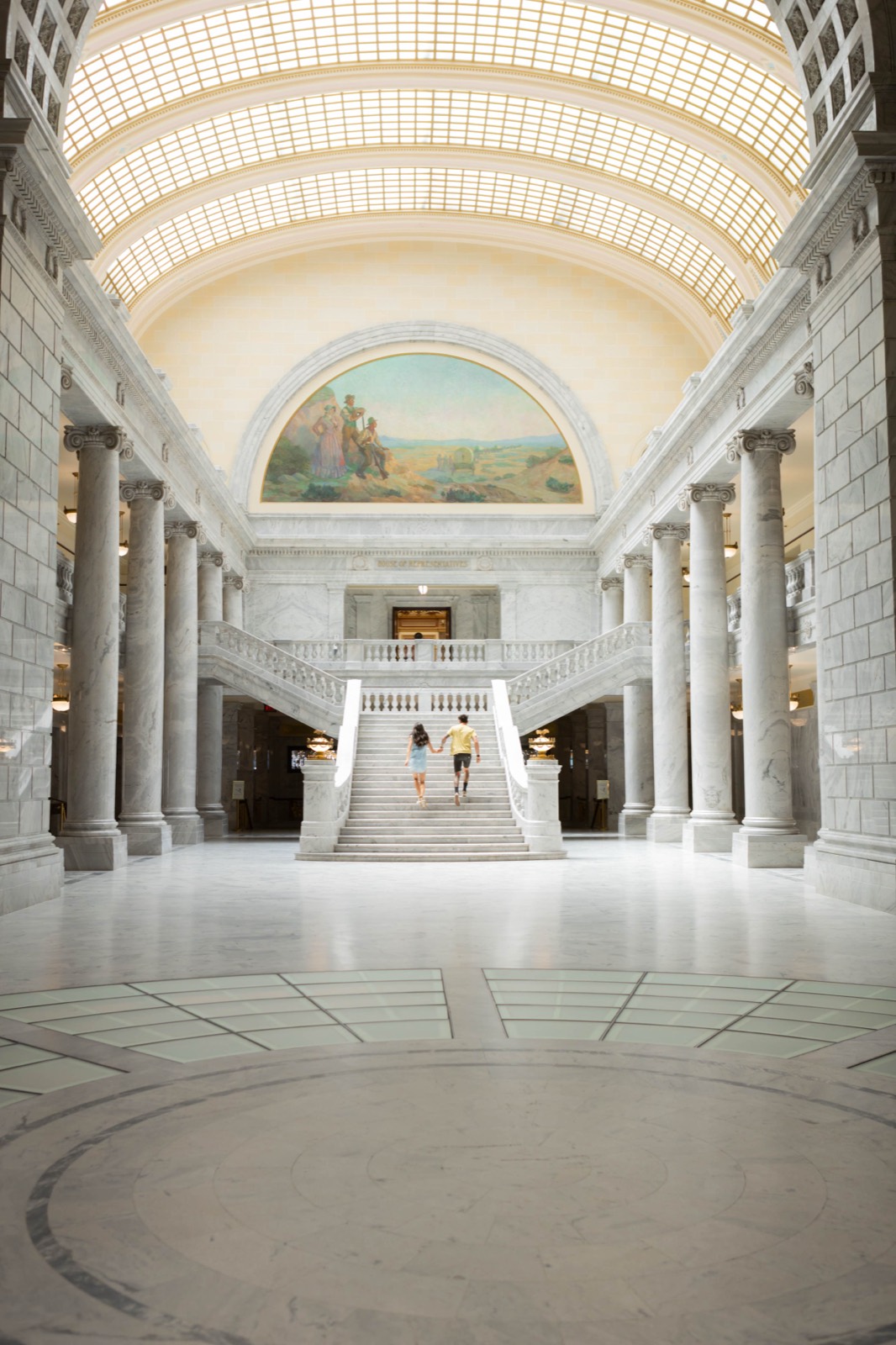 Utah State Capitol interior, arts and civic architecture